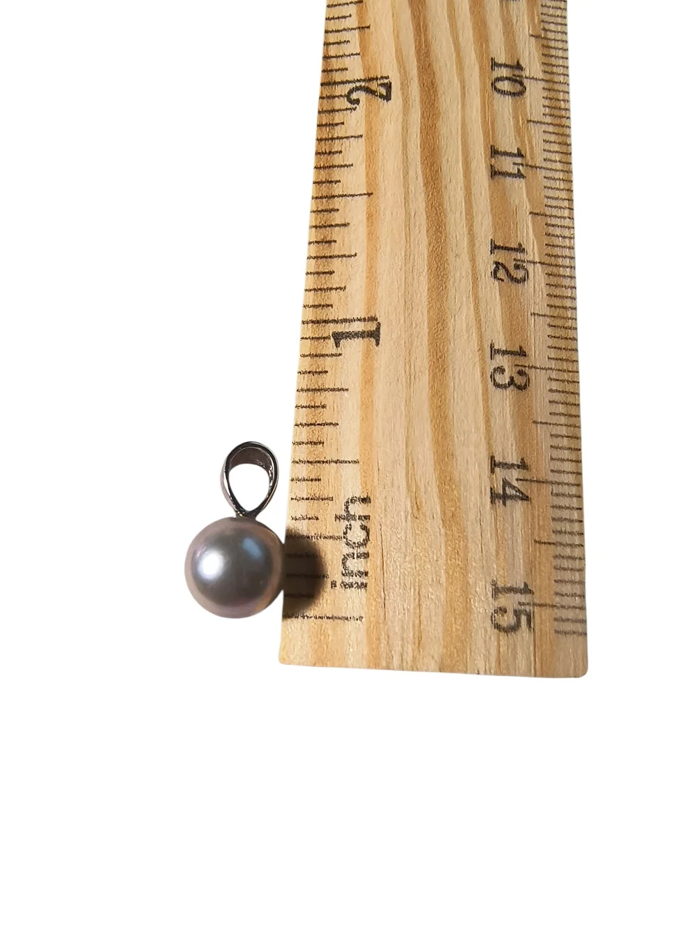 Pearl Factory Fine Classic Light Grey Pearl Pendant in 14K White Gold